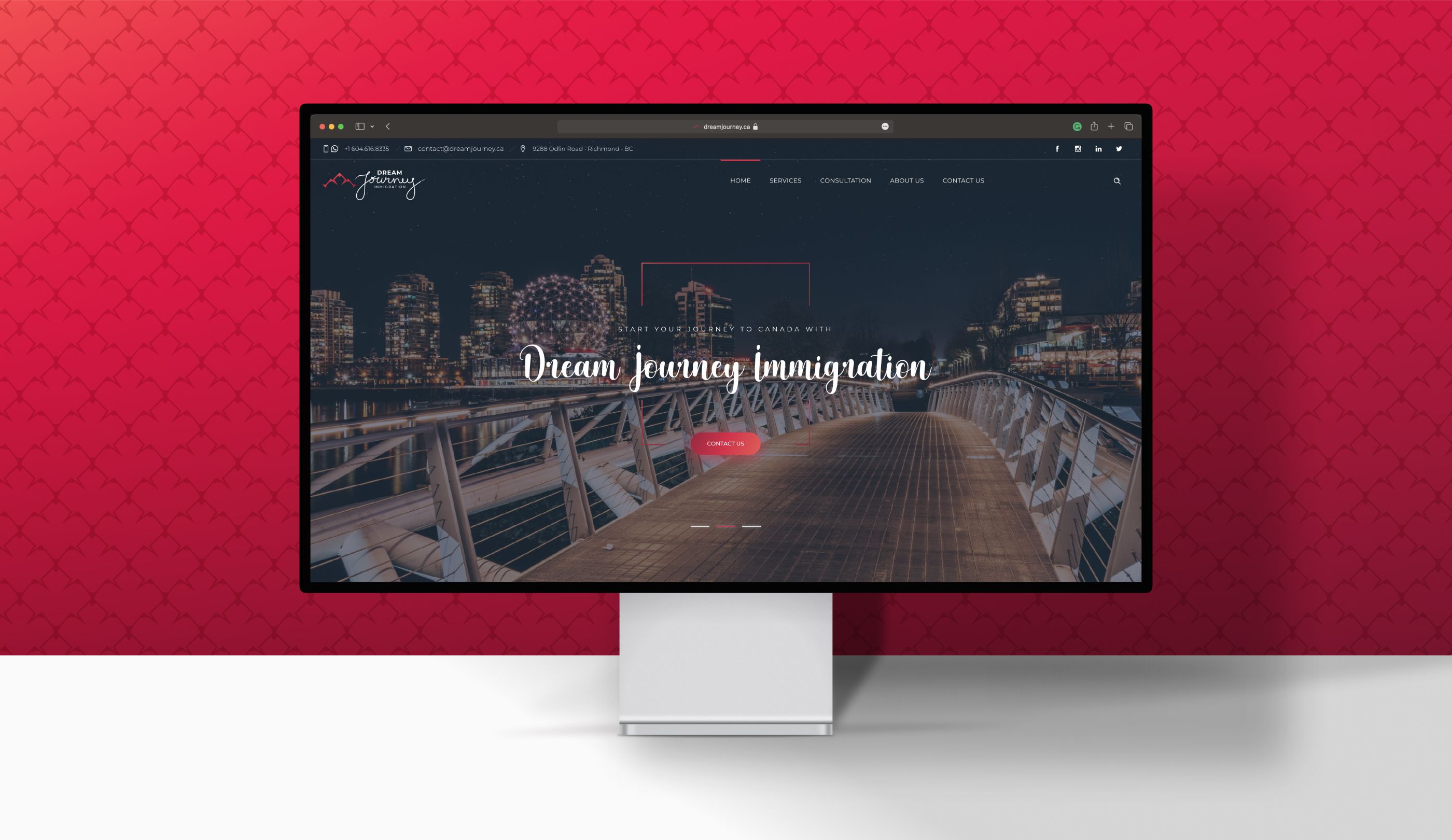 Dream Journey Immigration website cover image